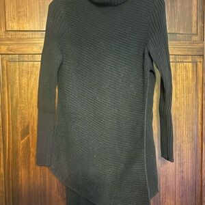 Express Black Ribbed Turtleneck Sweater